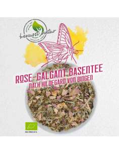 Rose-Galgant Bio Basentee von bewusstnatur nach Hildegard von Bingen